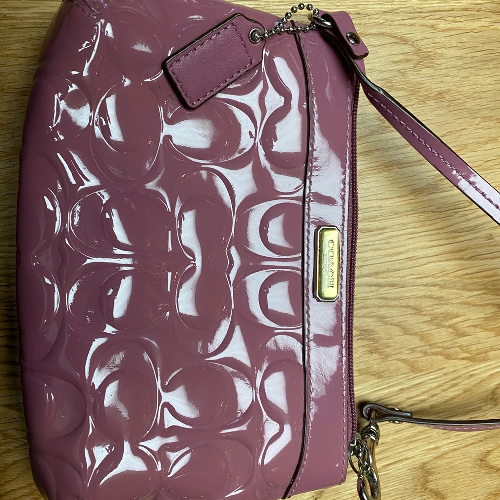 Coach pink purple cosmetic/small wallet